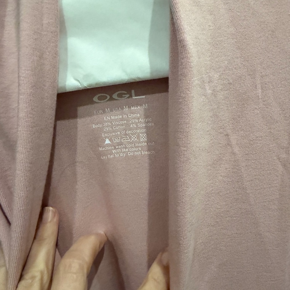 OGL Women's Soft Pink Drape Blouse NWT - Picture 5 of 5